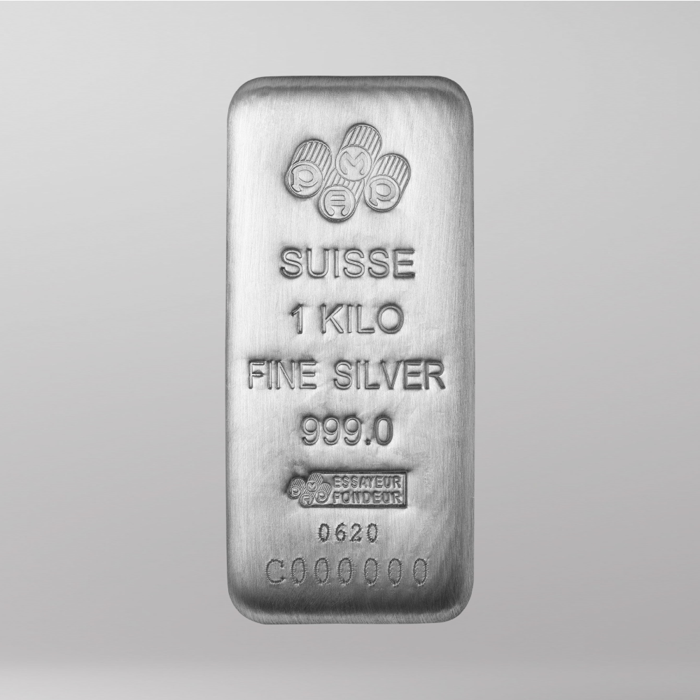 كيلو فضة سبيكة بامب PAMP ماركه سويسريه - الصعب لسبائك الذهب - 