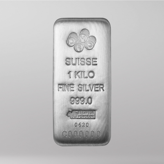 كيلو فضة سبيكة بامب PAMP ماركه سويسريه - الصعب لسبائك الذهب - 