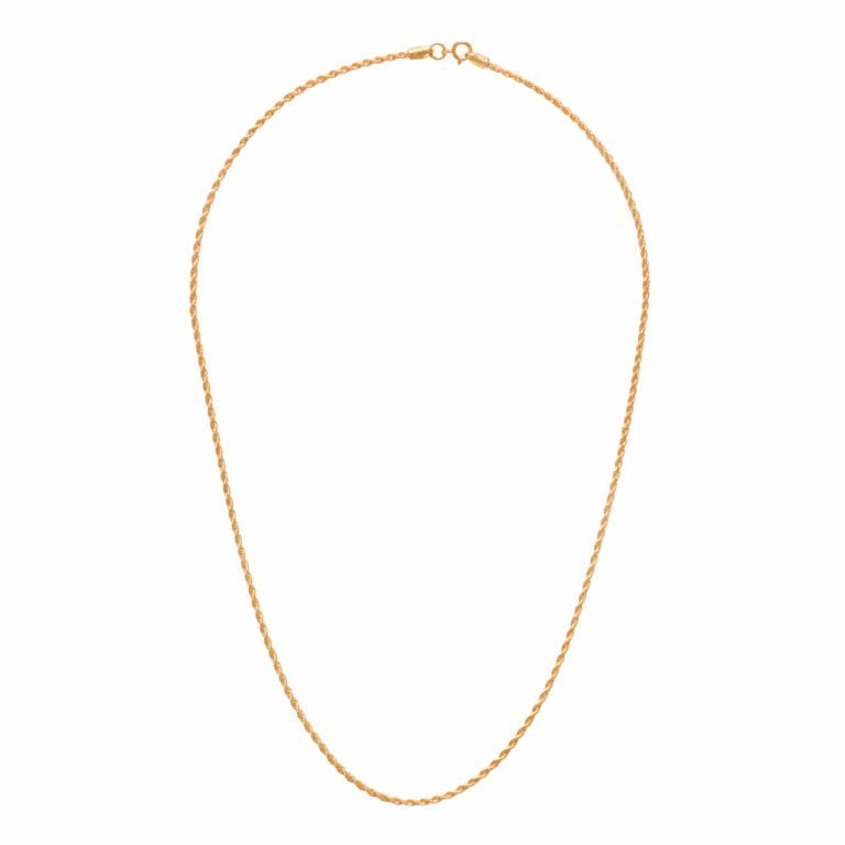 سلسال ذهب عيار 21 وزن 2.6 جرام طول 40 سم - الصعب لسبائك الذهب - 