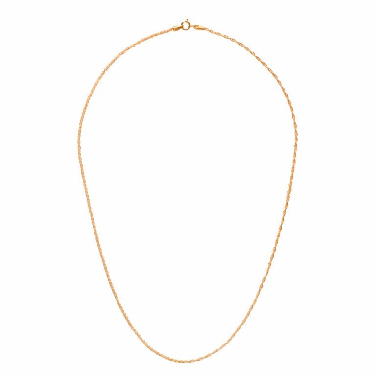 سلسال ذهب عيار 21 طول 40 سم وزن 1.95 جرام - الصعب لسبائك الذهب - 