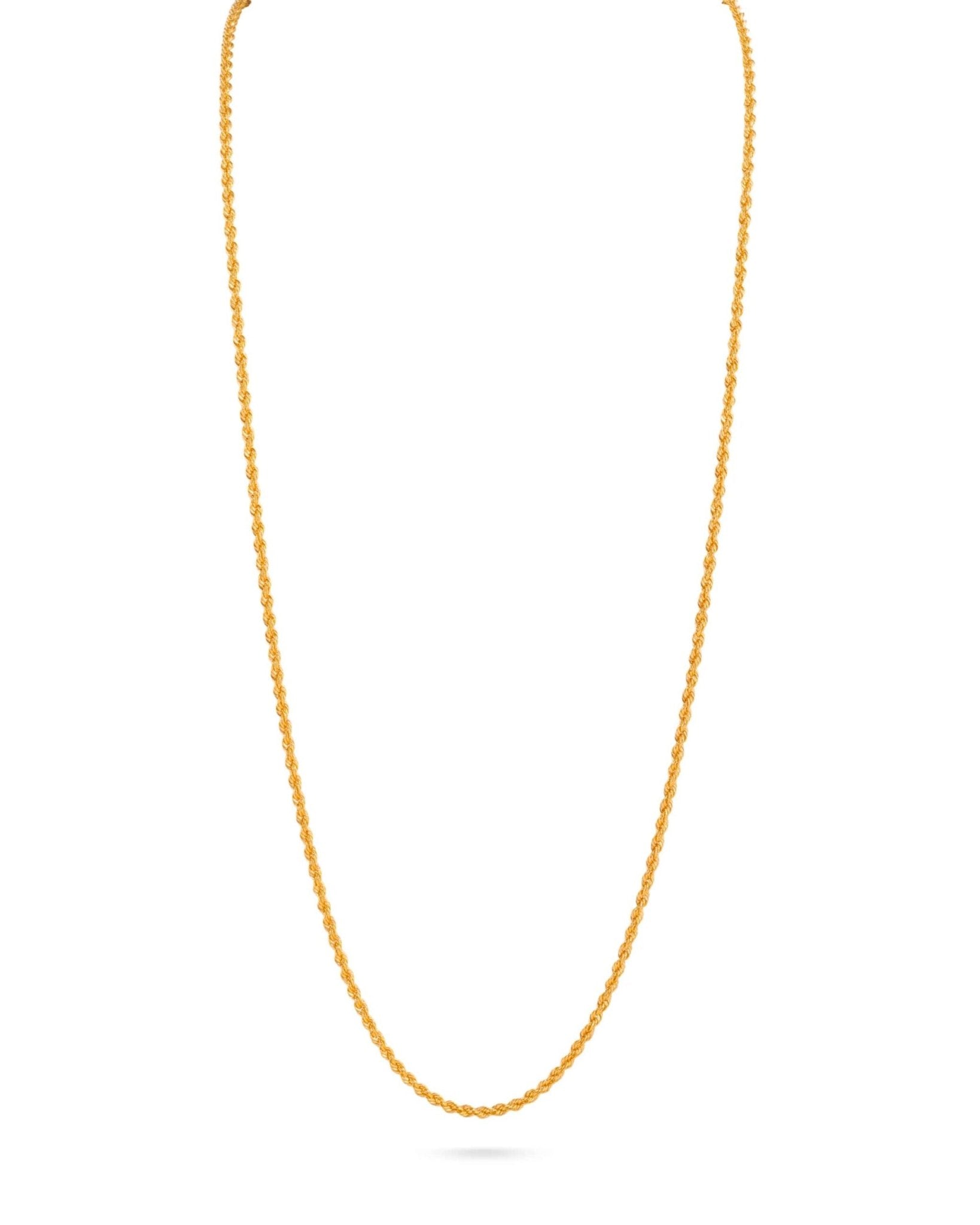 سلسال ذهب طول 70 سم وزن 3.9 جرام - الصعب لسبائك الذهب - 